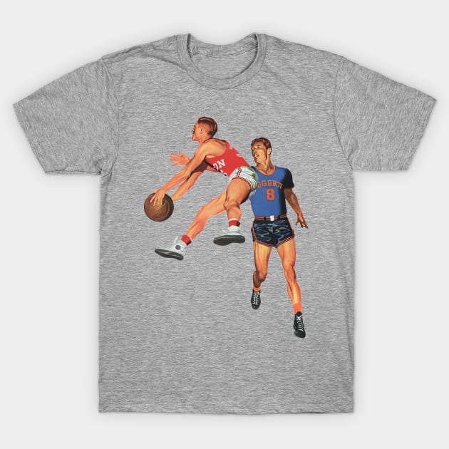 Vintage Basketball Players T-Shirt by MasterpieceCafe